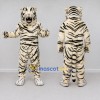 Custom White and Black White Tiger Mascot Costume Adult Full Body Suit for Wildlife Events
