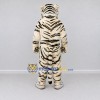 Custom White and Black White Tiger Mascot Costume Adult Full Body Suit for Wildlife Events