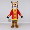 Custom Orange Red and Yellow Tiger in Marching Band Uniform Mascot Costume Adult Full Body Suit for Parades Custom Orange Red and Yellow Tiger in Marching Band Uniform Mascot Costume Adult Full Body Suit for Parades