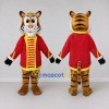 Custom Orange Red and Yellow Tiger in Marching Band Uniform Mascot Costume Adult Full Body Suit for Parades Custom Orange Red and Yellow Tiger in Marching Band Uniform Mascot Costume Adult Full Body Suit for Parades