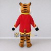 Custom Orange Red and Yellow Tiger in Marching Band Uniform Mascot Costume Adult Full Body Suit for Parades Custom Orange Red and Yellow Tiger in Marching Band Uniform Mascot Costume Adult Full Body Suit for Parades