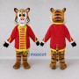 Custom Orange Red and Yellow Tiger in Marching Band Uniform Mascot Costume Adult Full Body Suit for Parades