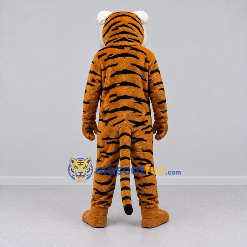 Custom Orange Black and White Roaring Tiger Mascot Costume Adult Full Body Suit for Sports Events Custom Orange Black and White Roaring Tiger Mascot Costume Adult Full Body Suit for Sports Events