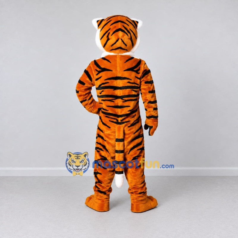 Custom Orange Black and White Roaring Tiger Mascot Costume Adult Full Body Suit for Sports Events Custom Orange Black and White Roaring Tiger Mascot Costume Adult Full Body Suit for Sports Events