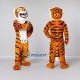 Custom Orange Black and White Roaring Tiger Mascot Costume Adult Full Body Suit for Sports Events