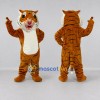 Custom Brown Black and White Tiger Mascot Costume Adult Full Body Suit for Wildlife Events Custom Brown Black and White Tiger Mascot Costume Adult Full Body Suit for Wildlife Events