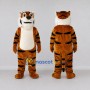 Custom Brown Black and White Tiger Mascot Costume Adult Full Body Suit for Wildlife Events