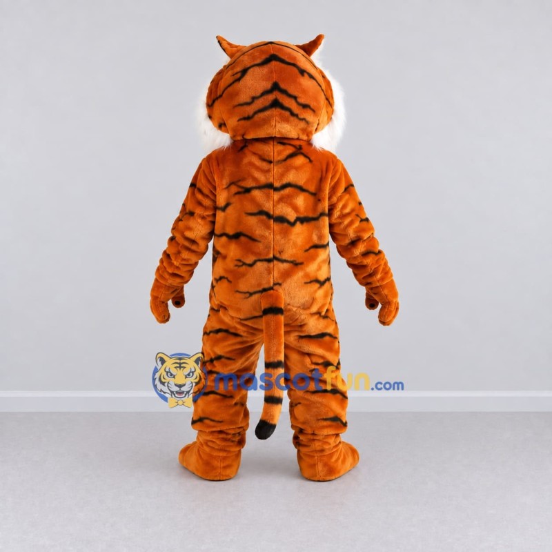 Custom Orange Black and White Roaring Tiger Mascot Costume Adult Full Body Suit for Sports Events Custom Orange Black and White Roaring Tiger Mascot Costume Adult Full Body Suit for Sports Events