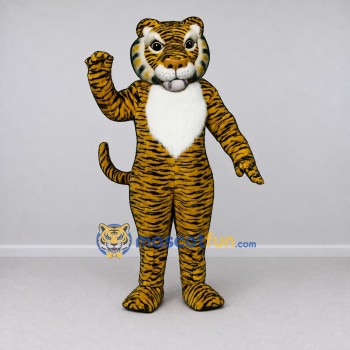 Custom Yellow Black and White Tiger Mascot Costume Adult Full Body Suit for Wildlife Events Custom Yellow Black and White Tiger Mascot Costume Adult Full Body Suit for Wildlife Events