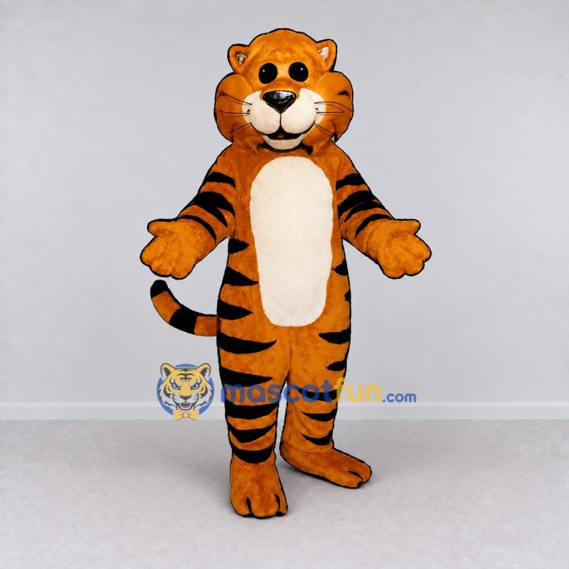 Custom Orange Black and Cream Tiger Mascot Costume Adult Full Body Suit for Wildlife Events Custom Orange Black and Cream Tiger Mascot Costume Adult Full Body Suit for Wildlife Events
