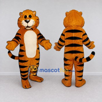 Custom Orange Black and Cream Tiger Mascot Costume Adult Full Body Suit for Wildlife Events