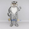 Custom White and Black White Tiger Mascot Costume Adult Full Body Suit for Wildlife Events Custom White and Black White Tiger Mascot Costume Adult Full Body Suit for Wildlife Events