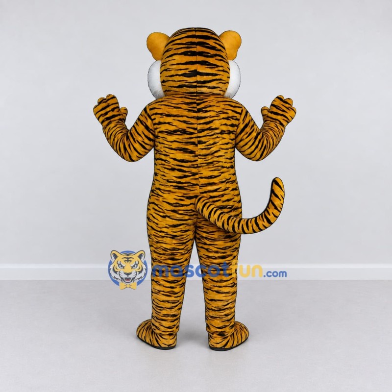 Custom Yellow Black and White Tiger Mascot Costume Adult Full Body Suit for Wildlife Events Custom Yellow Black and White Tiger Mascot Costume Adult Full Body Suit for Wildlife Events