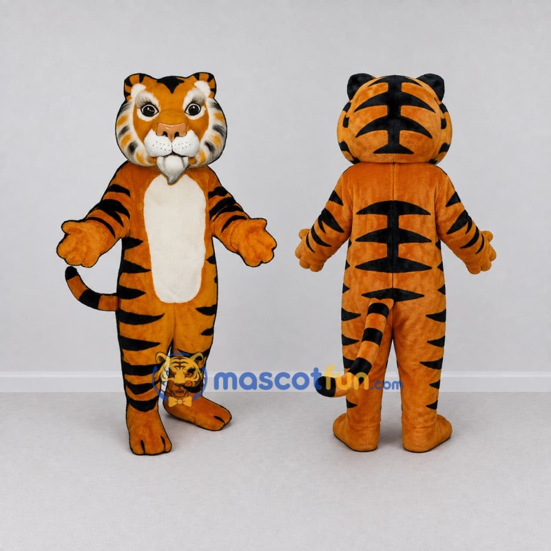 Custom Orange Black and Cream Tiger Mascot Costume Adult Full Body Suit for Wildlife Events Custom Orange Black and Cream Tiger Mascot Costume Adult Full Body Suit for Wildlife Events