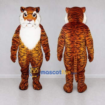 Custom Orange Black and White Tiger Mascot Costume Adult Full Body Suit for Wildlife Events