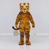 Custom Golden Brown and Black Tiger Mascot Costume Adult Full Body Suit for Wildlife Events