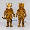 Custom Golden Brown and Black Tiger Mascot Costume Adult Full Body Suit for Wildlife Events