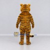 Custom Golden Brown and Black Tiger Mascot Costume Adult Full Body Suit for Wildlife Events