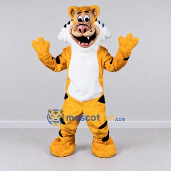 Custom Yellow Black and White Tiger Mascot Costume Adult Full Body Suit for Wildlife Events Custom Yellow Black and White Tiger Mascot Costume Adult Full Body Suit for Wildlife Events