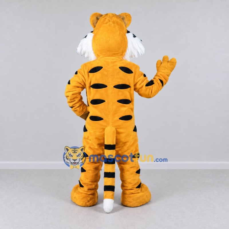Custom Yellow Black and White Tiger Mascot Costume Adult Full Body Suit for Wildlife Events Custom Yellow Black and White Tiger Mascot Costume Adult Full Body Suit for Wildlife Events