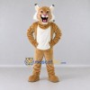 Custom Tan and White Tufted-Eared Wild Cat Mascot Costume Adult Full Body Suit for Wildlife Events