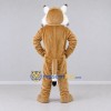 Custom Tan and White Tufted-Eared Wild Cat Mascot Costume Adult Full Body Suit for Wildlife Events
