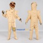 Custom Beige Mummy Mascot Costume Adult Full Body Suit for Halloween Events