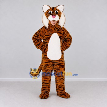 Custom Orange Black and White Tiger Mascot Costume Adult Full Body Suit for Wildlife Events Custom Orange Black and White Tiger Mascot Costume Adult Full Body Suit for Wildlife Events
