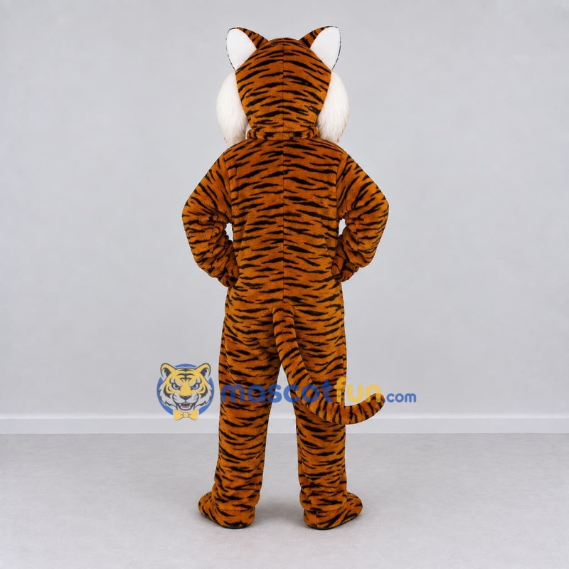 Custom Orange Black and White Tiger Mascot Costume Adult Full Body Suit for Wildlife Events Custom Orange Black and White Tiger Mascot Costume Adult Full Body Suit for Wildlife Events