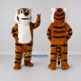 Custom Brown Black and White Tiger Mascot Costume Adult Full Body Suit for Wildlife Events