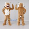 Custom Tan and White Lynx Mascot Costume Adult Full Body Suit for Wildlife Events Custom Tan and White Lynx Mascot Costume Adult Full Body Suit for Wildlife Events