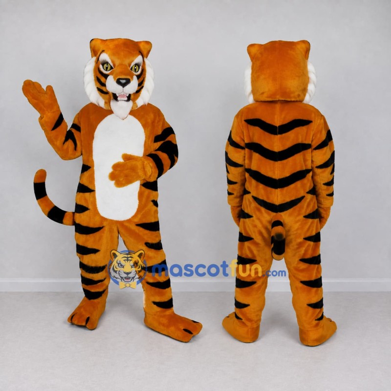 Custom Orange Black and White Tiger Mascot Costume Adult Full Body Suit for Wildlife Events Custom Orange Black and White Tiger Mascot Costume Adult Full Body Suit for Wildlife Events