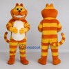 Custom Orange Yellow and White Grinning Tabby Cat Mascot Costume Adult Full Body Suit for Themed Parties Custom Orange Yellow and White Grinning Tabby Cat Mascot Costume Adult Full Body Suit for Themed Parties