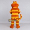 Custom Orange Yellow and White Grinning Tabby Cat Mascot Costume Adult Full Body Suit for Themed Parties Custom Orange Yellow and White Grinning Tabby Cat Mascot Costume Adult Full Body Suit for Themed Parties
