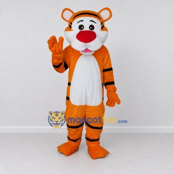 Custom Orange Black and White Tiger Mascot Costume Adult Full Body Suit for Wildlife Events Custom Orange Black and White Tiger Mascot Costume Adult Full Body Suit for Wildlife Events