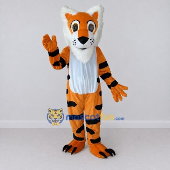 Custom Orange Black and White Tiger Mascot Costume Adult Full Body Suit for Wildlife Events Custom Orange Black and White Tiger Mascot Costume Adult Full Body Suit for Wildlife Events
