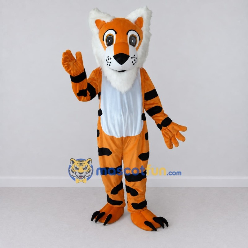 Custom Orange Black and White Tiger Mascot Costume Adult Full Body Suit for Wildlife Events Custom Orange Black and White Tiger Mascot Costume Adult Full Body Suit for Wildlife Events