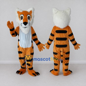 Custom Orange Black and White Tiger Mascot Costume Adult Full Body Suit for Wildlife Events