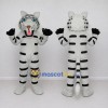 Custom White and Black White Tiger Mascot Costume Adult Full Body Suit for Wildlife Events