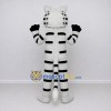Custom White and Black White Tiger Mascot Costume Adult Full Body Suit for Wildlife Events