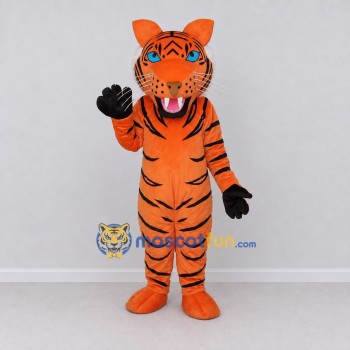 Custom Orange and Black Tiger Mascot Costume Adult Full Body Suit for Wildlife Events