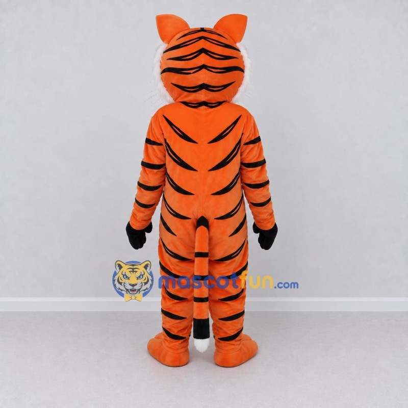 Custom Orange and Black Tiger Mascot Costume Adult Full Body Suit for Wildlife Events Custom Orange and Black Tiger Mascot Costume Adult Full Body Suit for Wildlife Events