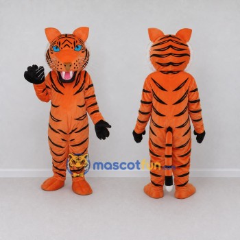 Custom Orange and Black Tiger Mascot Costume Adult Full Body Suit for Wildlife Events