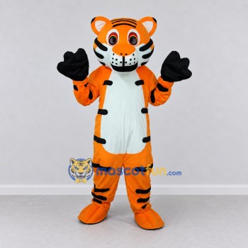 Custom Orange Black and White Tiger Mascot Costume Adult Full Body Suit for Wildlife Events Custom Orange Black and White Tiger Mascot Costume Adult Full Body Suit for Wildlife Events