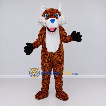Custom Orange Black and White Tiger Mascot Costume Adult Full Body Suit for Wildlife Events Custom Orange Black and White Tiger Mascot Costume Adult Full Body Suit for Wildlife Events