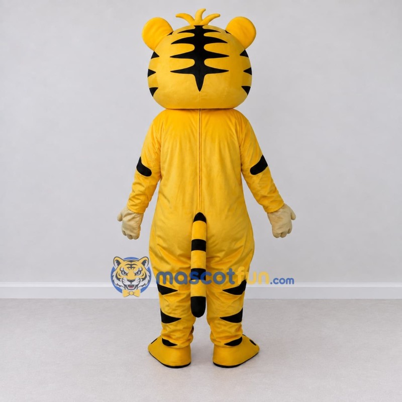 Custom Yellow Black and Cream Tiger Mascot Costume Adult Full Body Suit for Children's Parties Custom Yellow Black and Cream Tiger Mascot Costume Adult Full Body Suit for Children's Parties