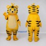 Custom Yellow Black and Cream Tiger Mascot Costume Adult Full Body Suit for Children's Parties