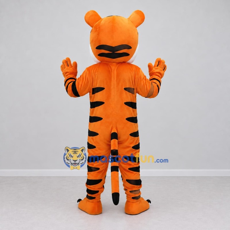 Custom Orange Black and White Tiger Mascot Costume Adult Full Body Suit for Wildlife Events Custom Orange Black and White Tiger Mascot Costume Adult Full Body Suit for Wildlife Events