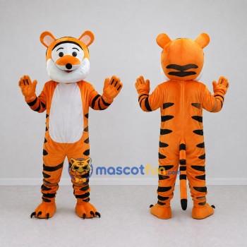 Custom Orange Black and White Tiger Mascot Costume Adult Full Body Suit for Wildlife Events