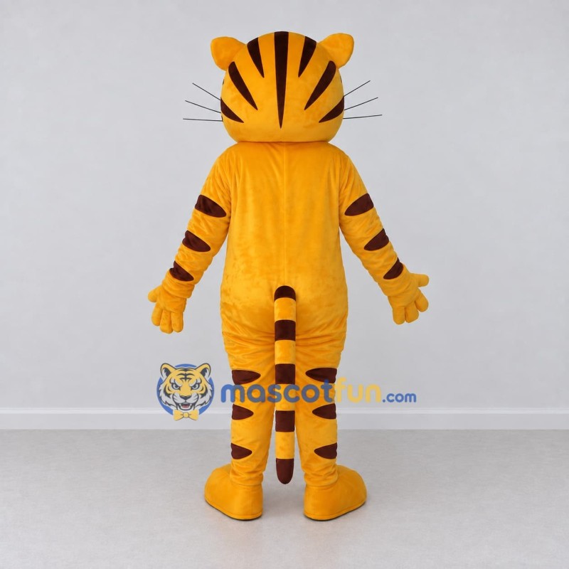Custom Yellow Brown and Pink Tiger with Star Mascot Costume Adult Full Body Suit for Children's Parties Custom Yellow Brown and Pink Tiger with Star Mascot Costume Adult Full Body Suit for Children's Parties